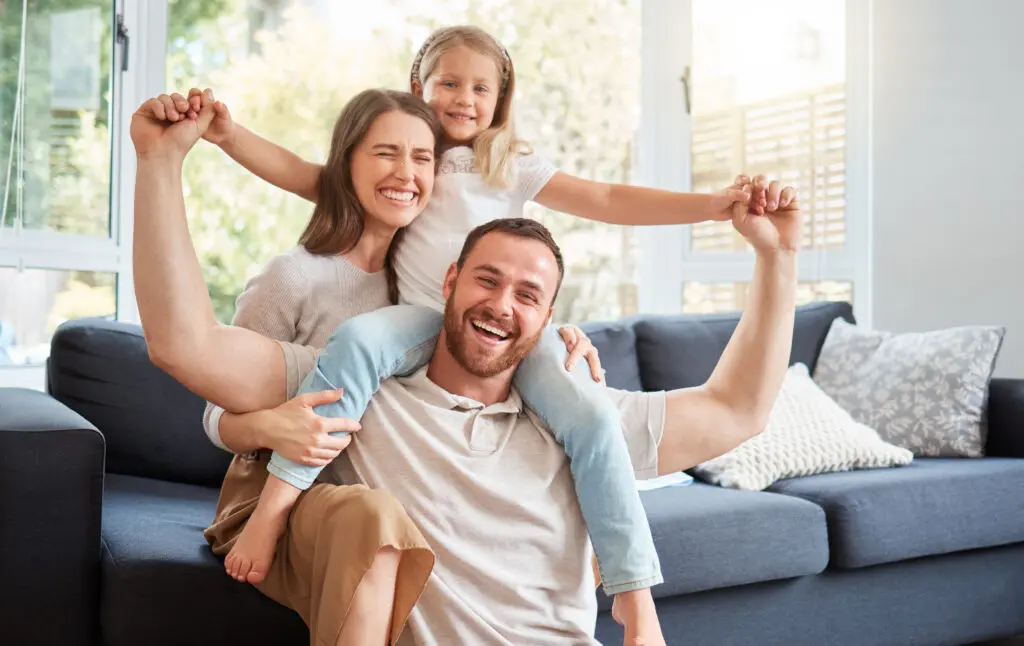 An Irish family together at home