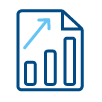 Document showing a bar chart with a rising arrow